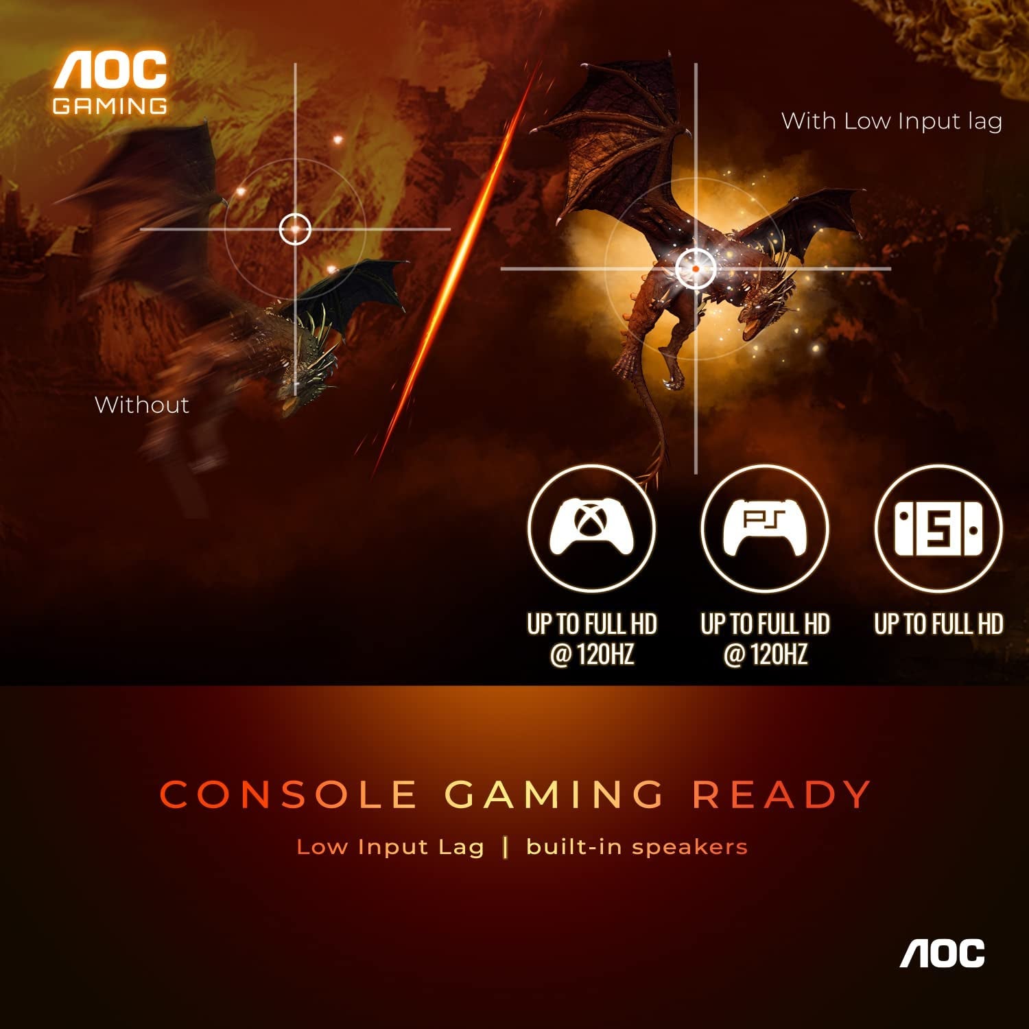AOC C24G1A 24" Curved Frameless Gaming Monitor, FHD 1920X1080, 1500R, VA, 1Ms MPRT, 165Hz (144Hz Supported), Freesync Premium, Height Adjustable Black